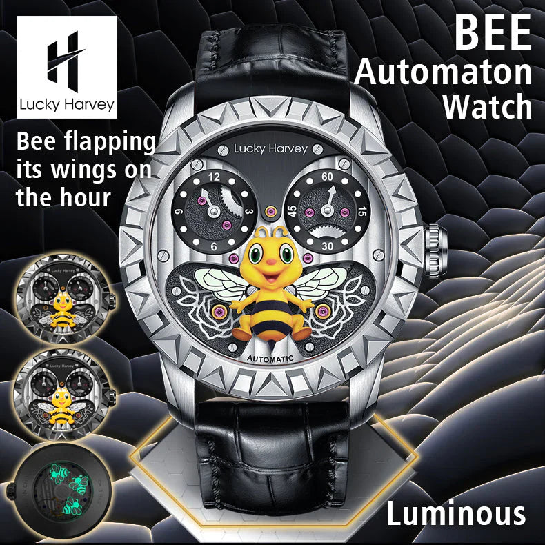 Silver Bee Automatic Watch Round Shaped Case Luminous Limited Edition