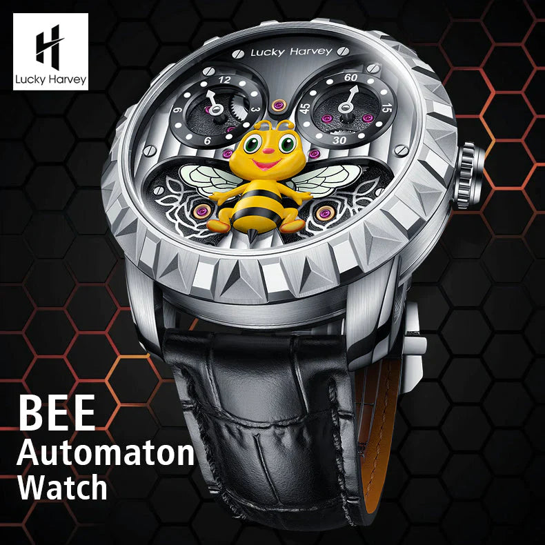 Silver Bee Automatic Watch Round Shaped Case Luminous Limited Edition